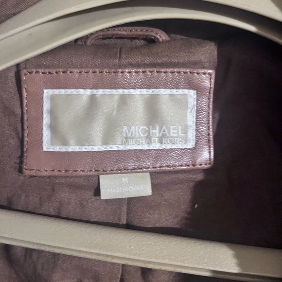 Michael Kors Quilted  Leather Jacket w/ hood - Picture 5 of 7